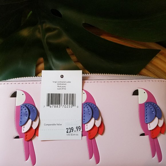 NWT Kate Spade Large Continental Wallet Parrot - Picture 2 of 10